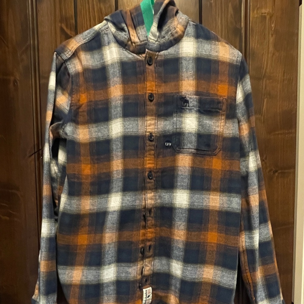 Boys Abercrombie button down flannel
